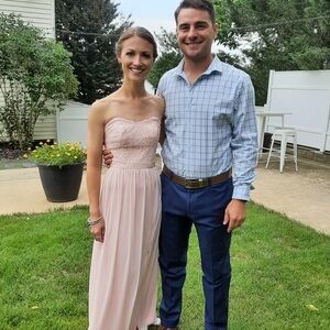 David's Bridal Soft Pink Dress